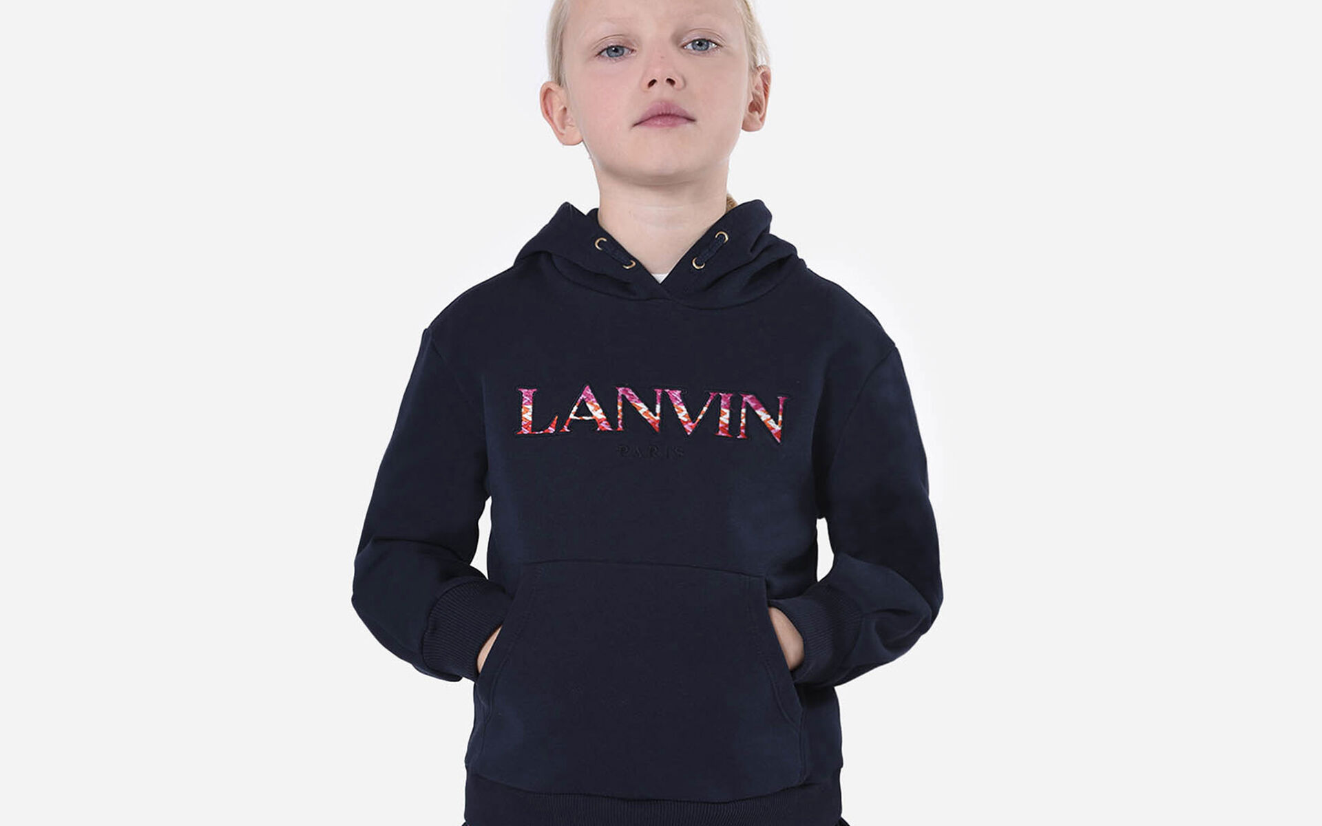 Lanvin - Black Monogram Printed Boys Joggers for 10 Years - 10Y / Black