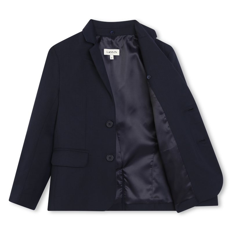 Bi-material suit jacket