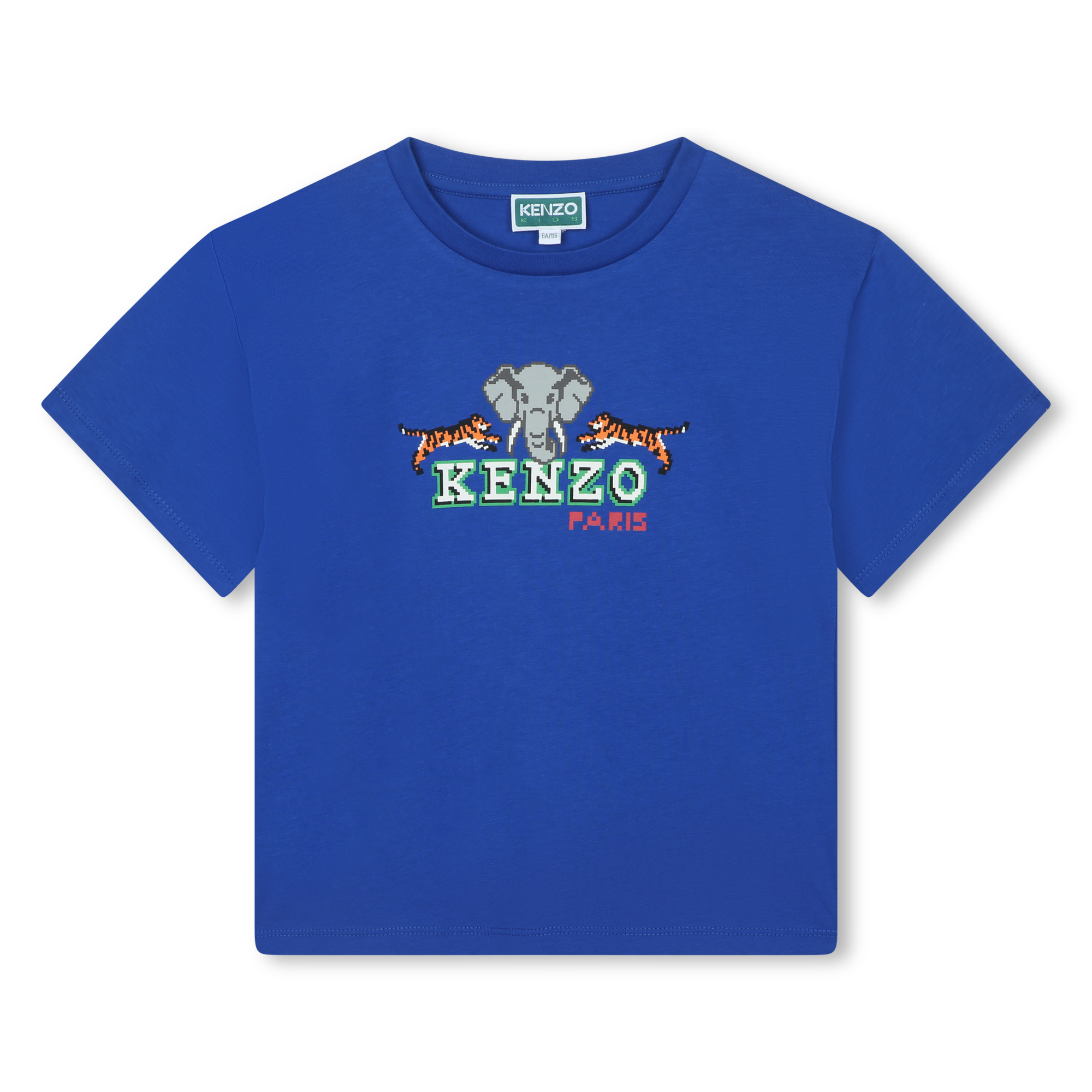Kenzo Kids Jungle Tiger-print cotton T-shirt - White