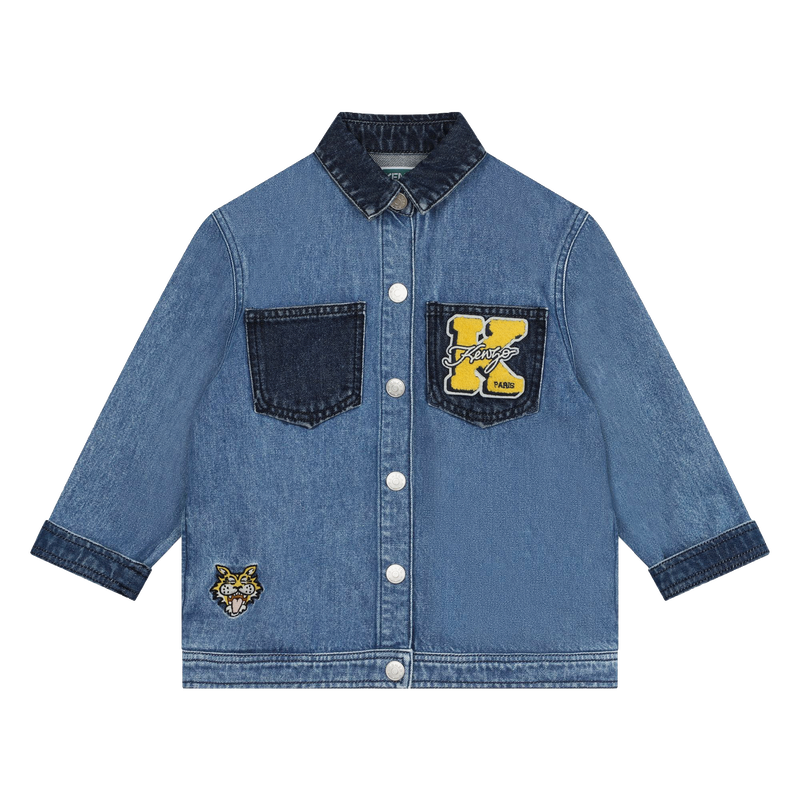 Patched jean jacket