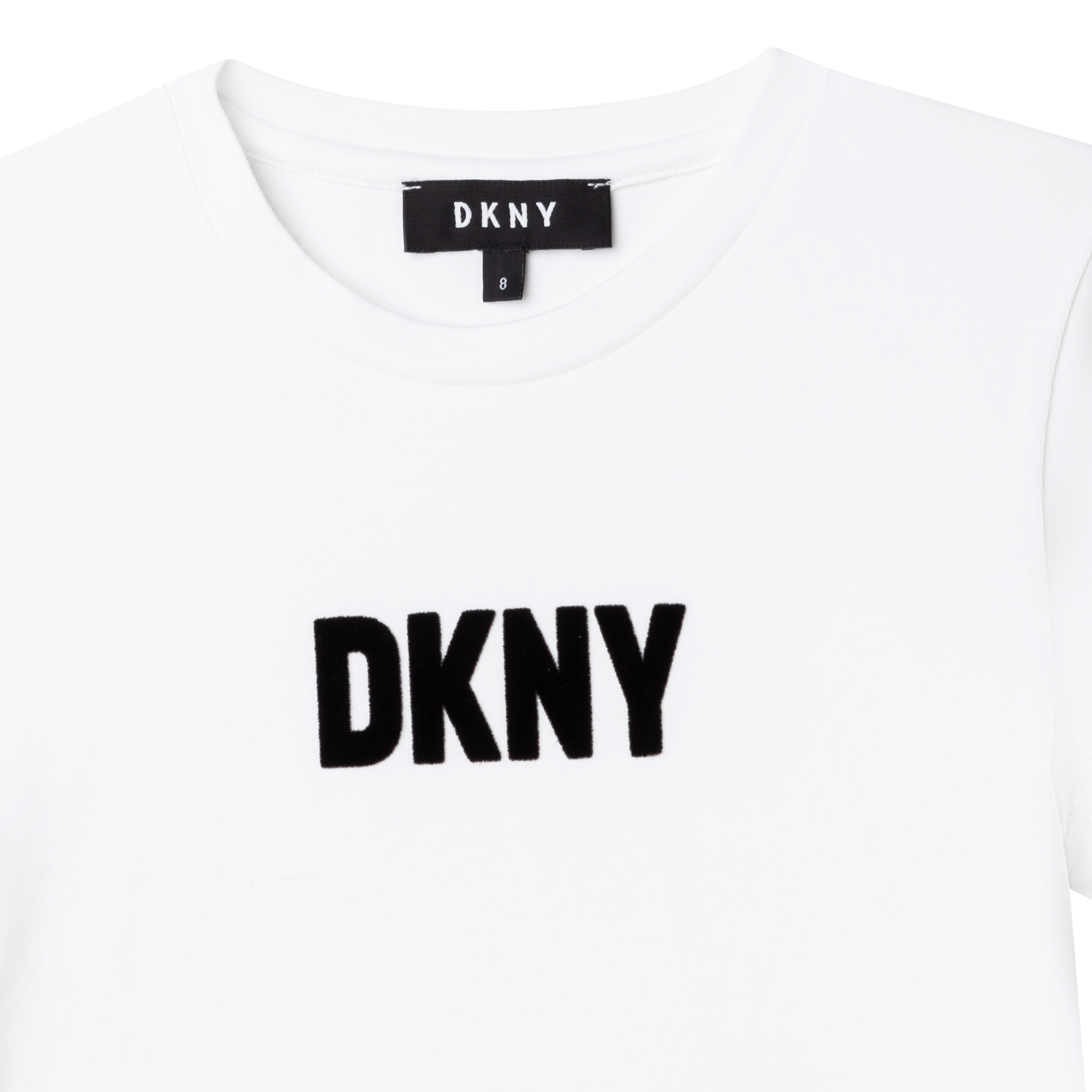 DKNY Logo Drawstring Waist Jewel Neck Short Sleeve Knit Midi Dress |  Dillard's