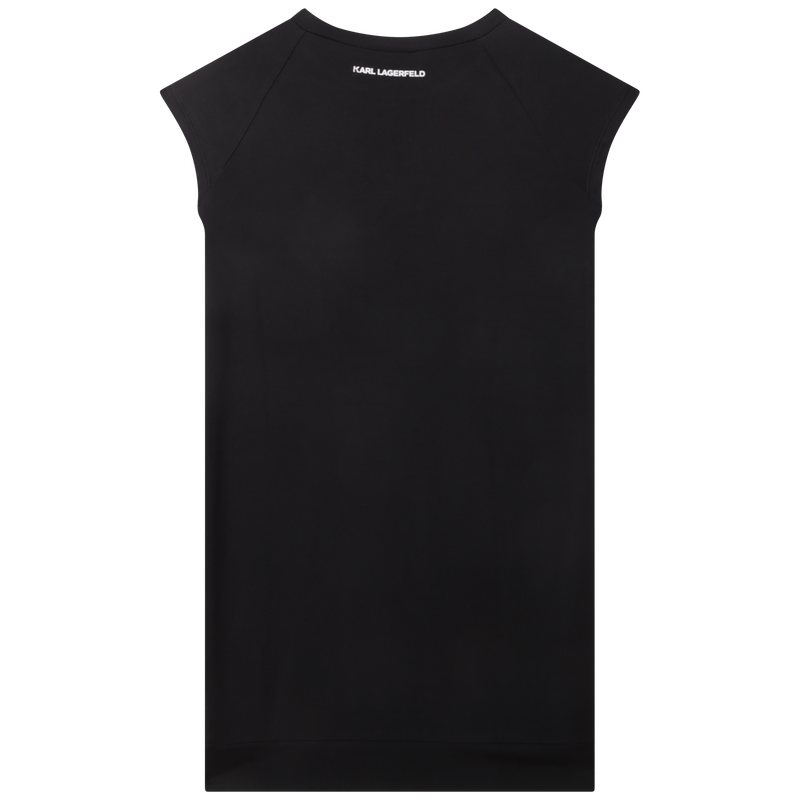 Karl Lagerfeld Scoop Neck Mini Dress - Black Dresses, Clothing