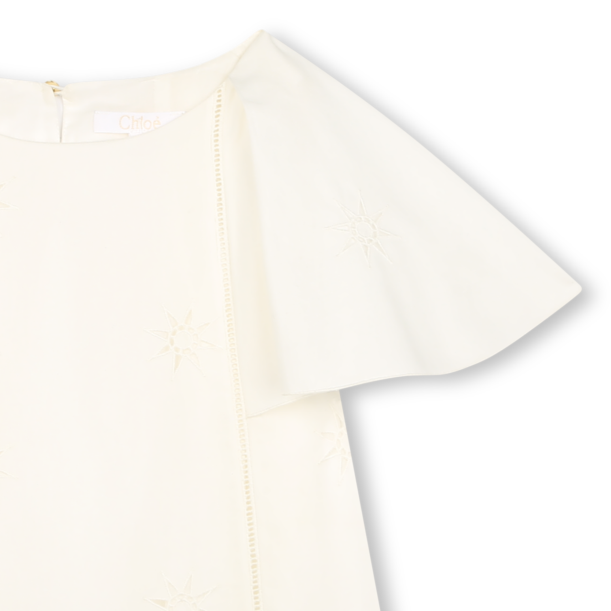 Chloé Kids broderie-anglaise organic cotton blouse - White
