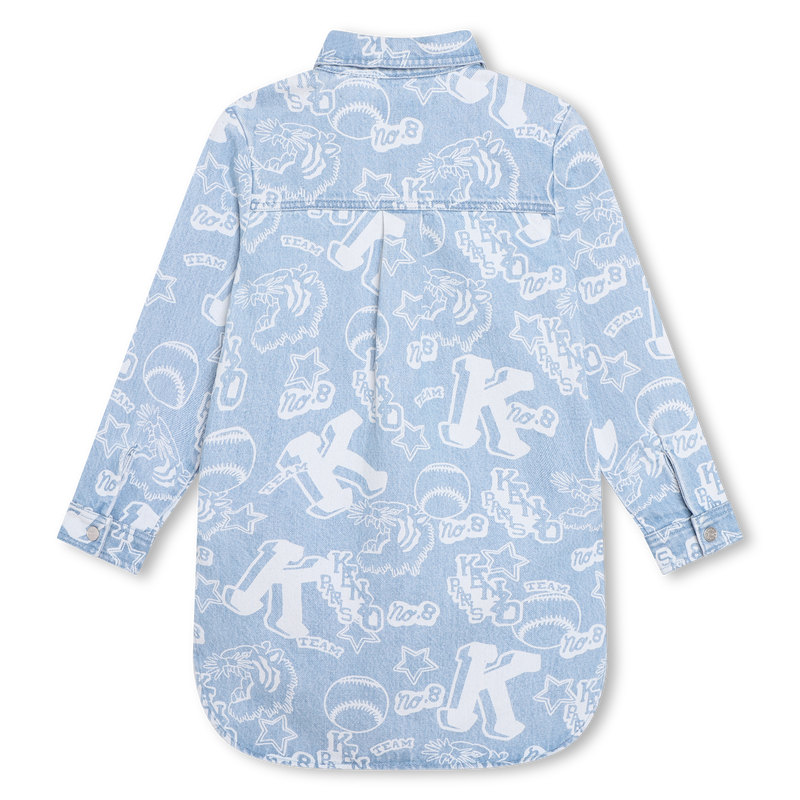 KENZO KIDS Printed denim dress