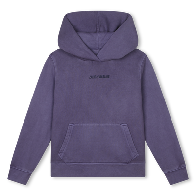 Grey Cotton hoodie Zadig & Voltaire Kids - GenesinlifeShops Kyrgyzstan -  Elias satin shirt