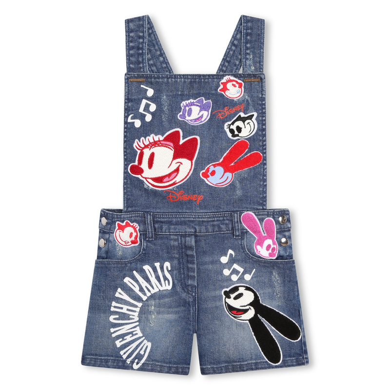 GIVENCHY Disney patched denim overalls