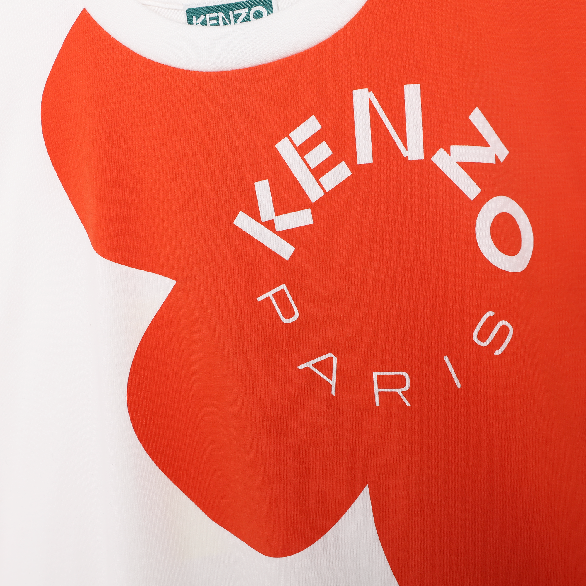 Kenzo Kids floral-print cotton T-shirt - White