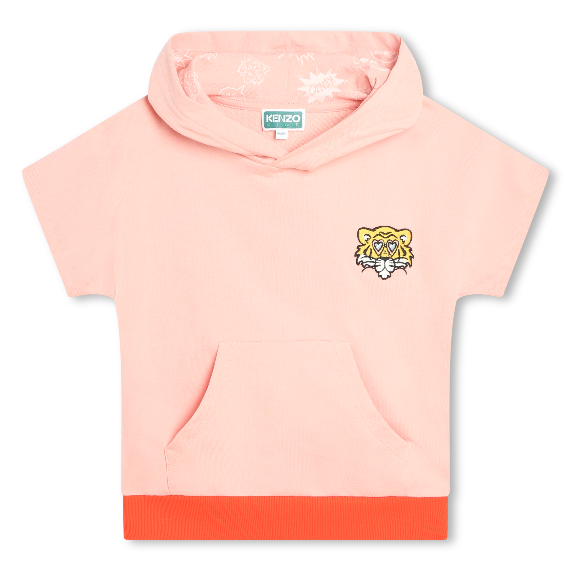 Kenzo Kids floral-print crew-neck sweatshirt - Orange