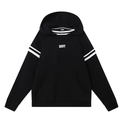 Dkny High-Low Logo Tunic - Black/White - Size M