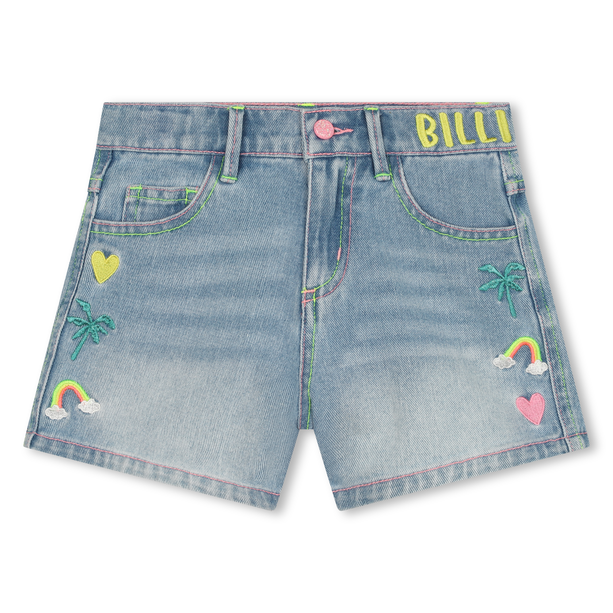 Billieblush logo-patch shorts - Green