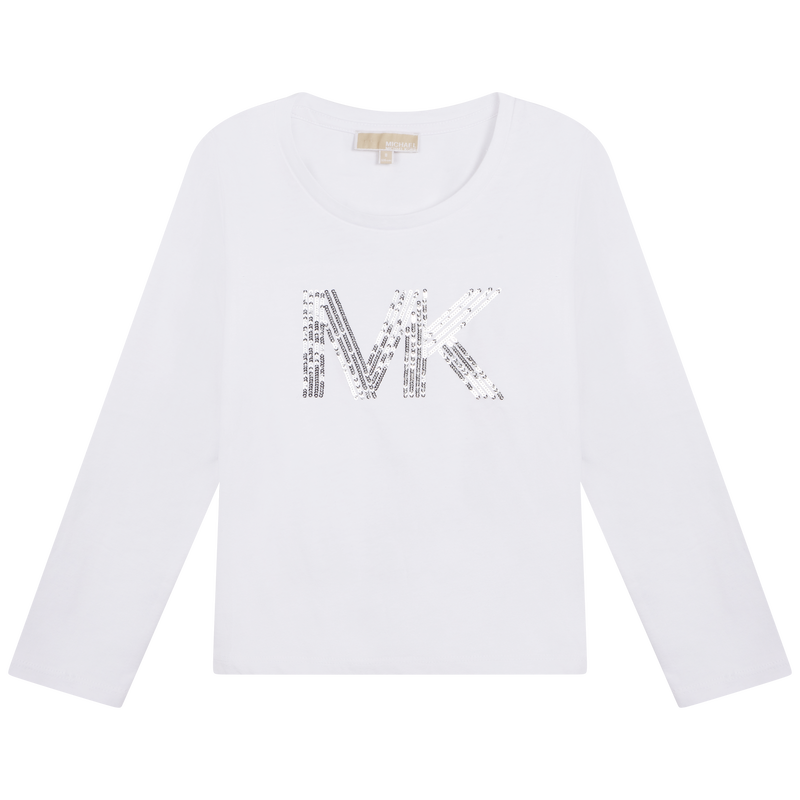 MICHAEL KORS Cotton T-shirt with sequins