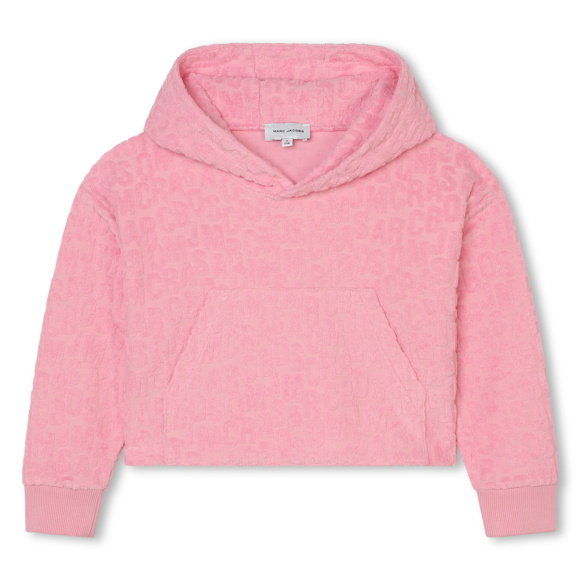 The Marc Jacobs Kids logo-patch panelled hoodie - Neutrals