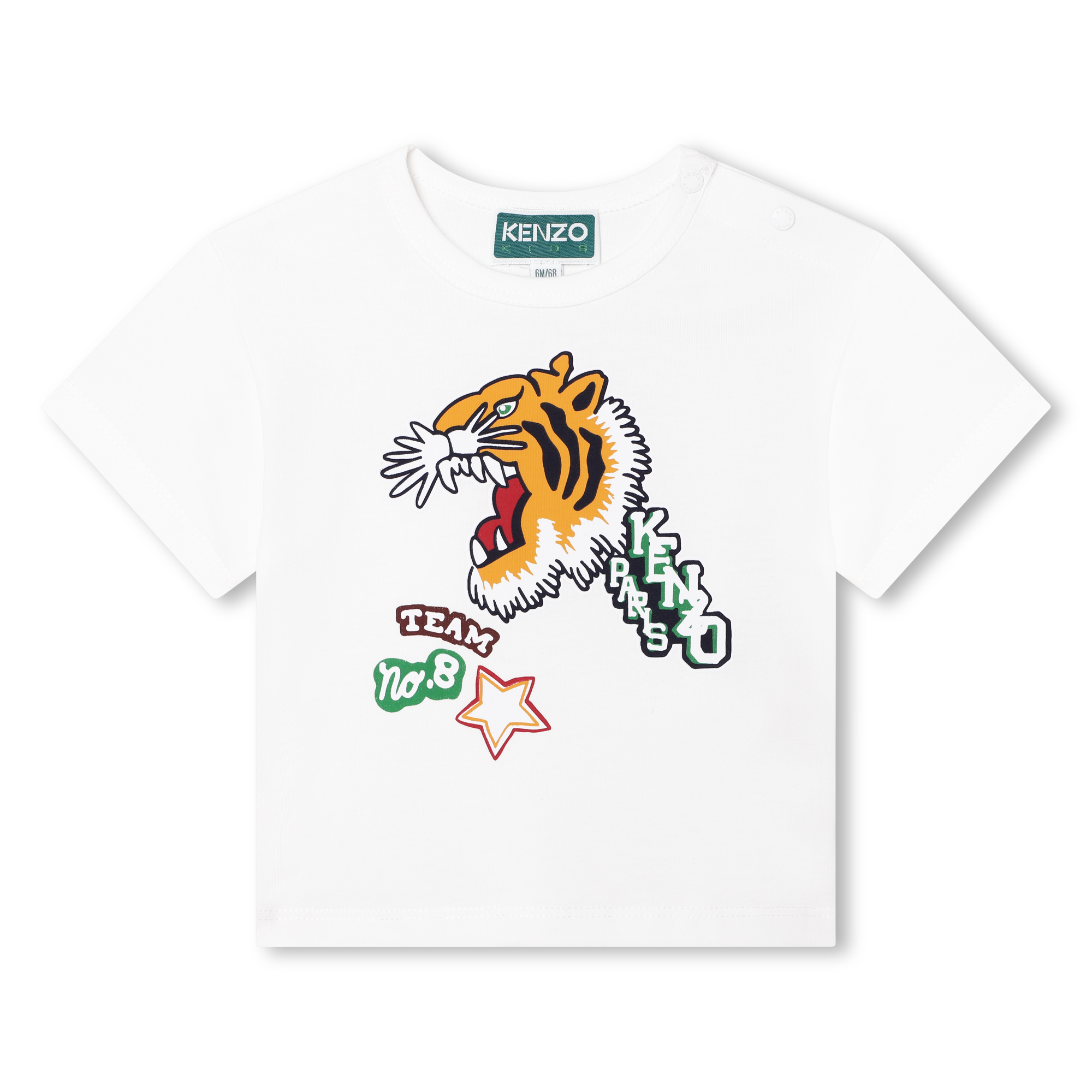Kenzo Kids Tiger logo-print T-shirt dress - Pink